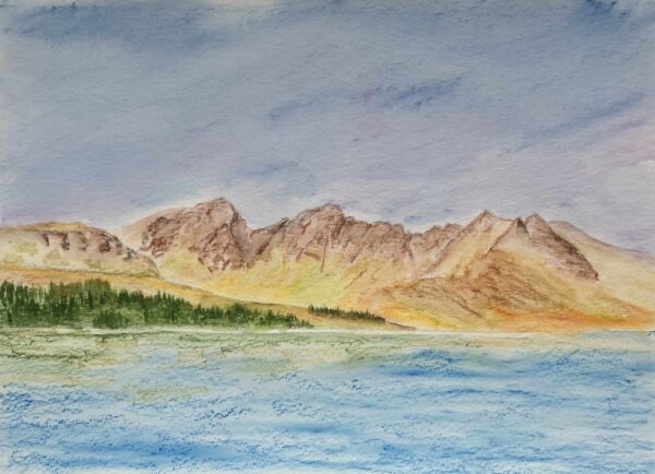 Bla Bheinn Isle of Skye sketch, Scottish landscape art for sale