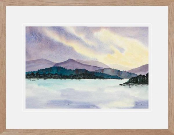 Moody Glen Affric, original watercolour painting of Scottish Highlands