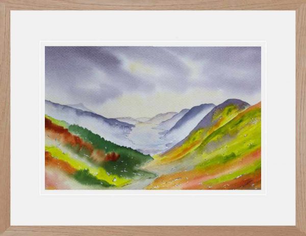 Loch Maree and Glen Docherty, Torridon original watercolour painting