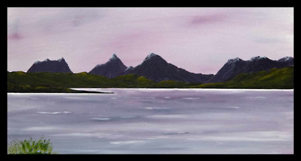 Assynt sea scape, star Pollaidh, Cul Mor Original oil painting for sale
