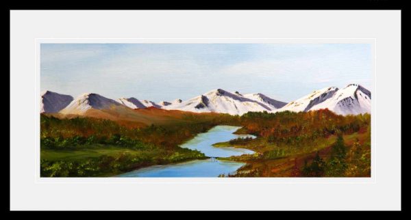 Original framed oil painting of Loch Garry and Knoydart for sale