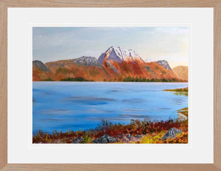 Slioch across Loch Maree, Scottish Highlands original oil painting for sale