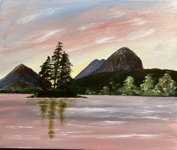 Suilven and Canisp original oil painting for sale
