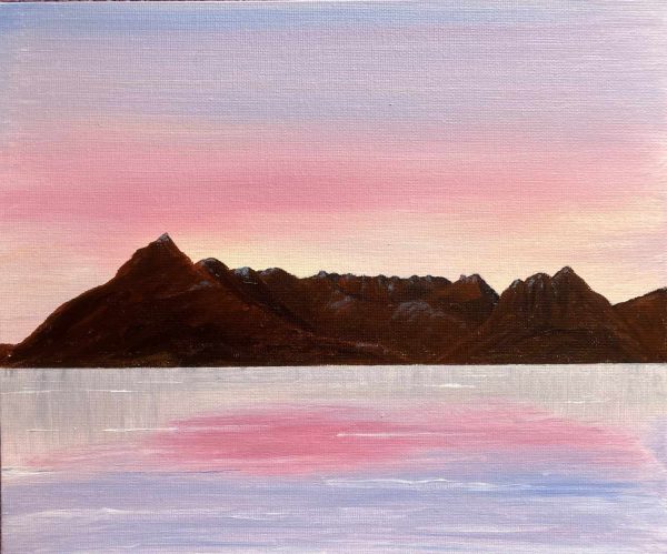 Isle of Skye Sunset, Cuillin from Elgol original oil painting fro sale